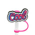 Straw Mouthpiece Silicone Dust Plug Decorative Buckle Clip Personalized Letter Label for Tumblers